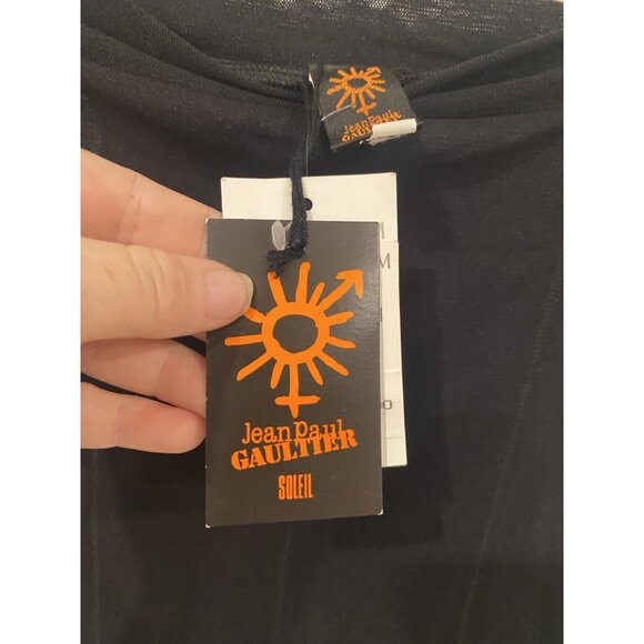 Jean Paul Gaultier Soleil Skirt Womens Large Black Mesh Sheer Midi Pencil Panels - Picture 5 of 6